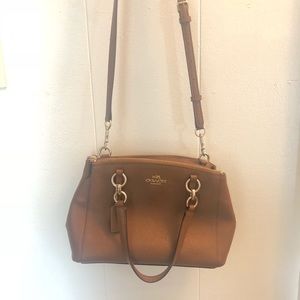 Brown coach shoulder bag
